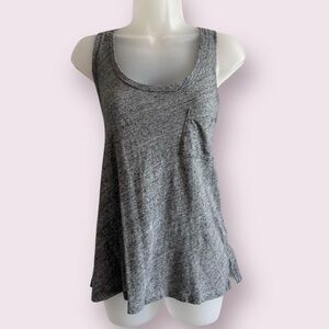 NWT Madewell Gray Scoop Neck Pocket Tank Top Size M